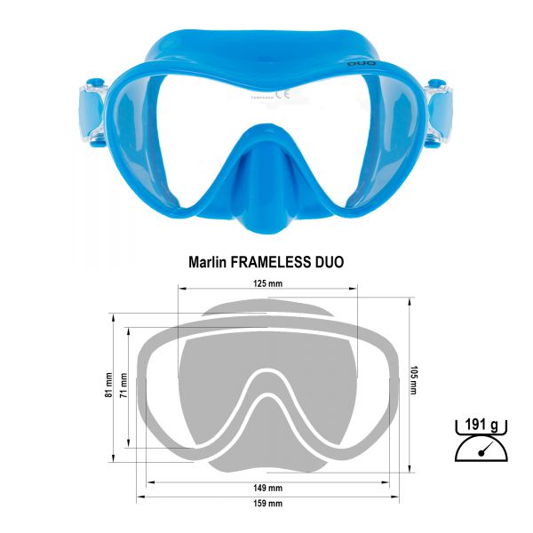 Маска Marlin Frameless Duo Blue