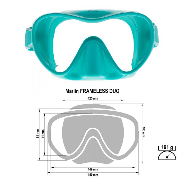 Marlin Frameless Duo Green Mask