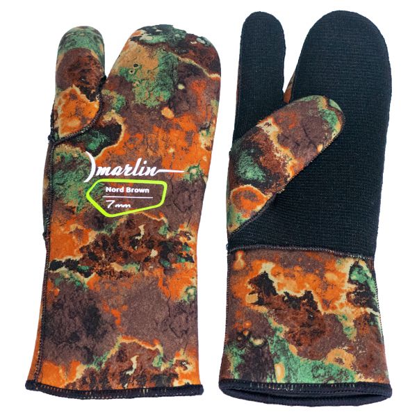 Marlin Nord Brown Three-Finger Gloves 7 mm