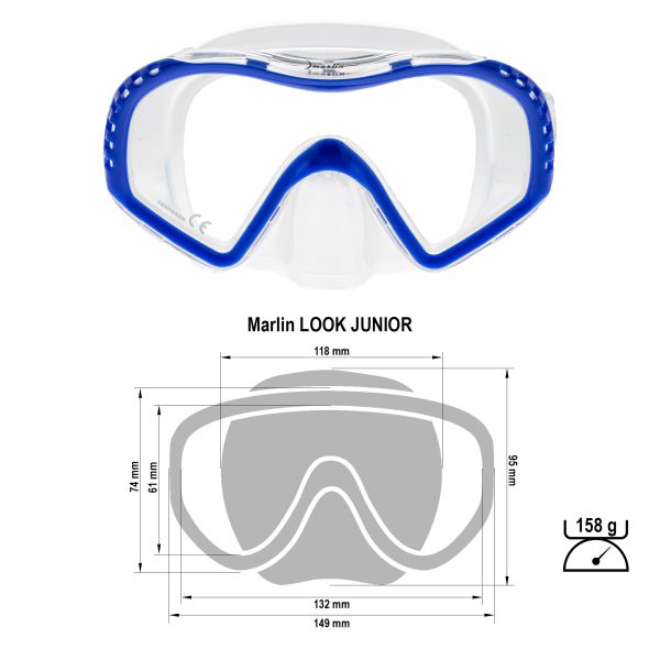 Look Junior Blue/Transparent Mask