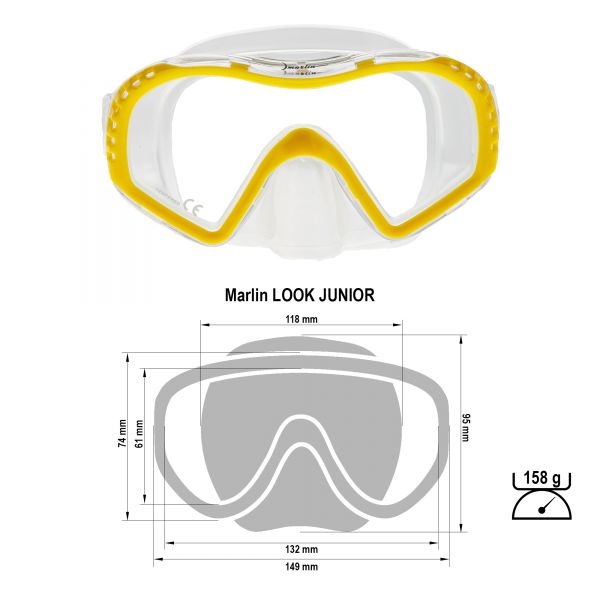 Look Junior Yellow/Transparent Mask