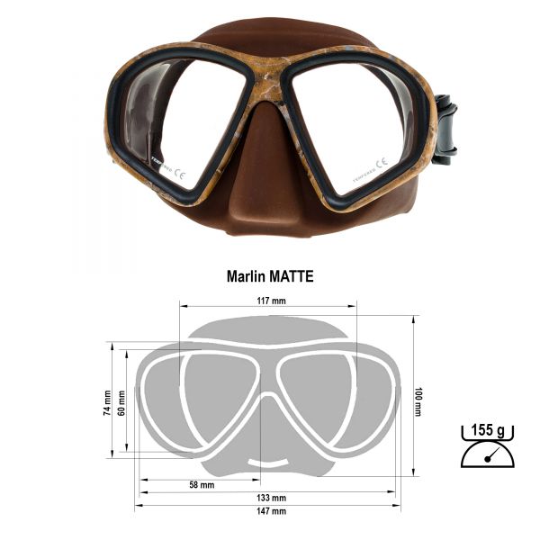 Marlin Matte Brown Mask