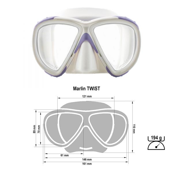 Mask Marlin Twist Purple/White
