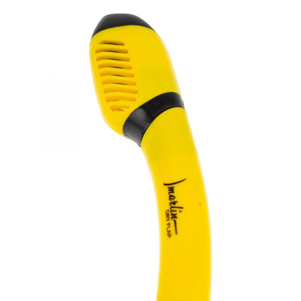 Marlin Dry Flap Yellow/black Snorkel