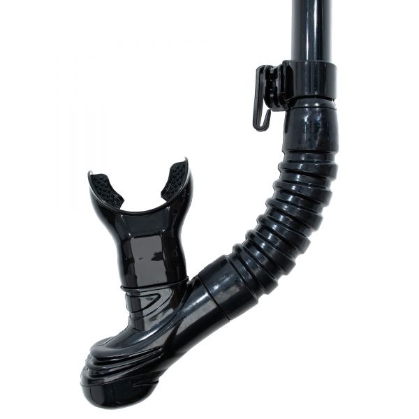 Marlin Dry Duo Black curved corrugated Snorkel