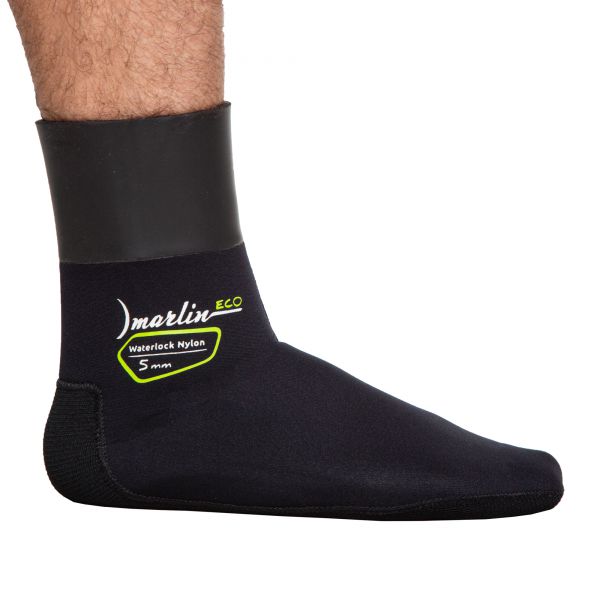 Marlin WaterLock Nylon Eco Black Socks 5 mm